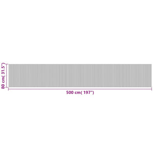 Brauner Bambus Teppich 80x500 cm