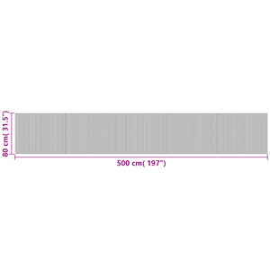 Bambus Teppich Hell 80x500 cm