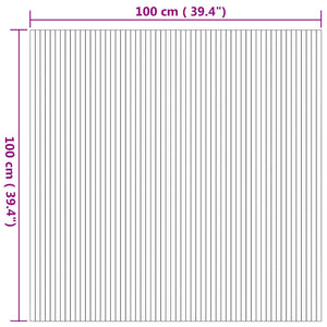 Bambus Teppich Natur Rechteckig 100x100 cm