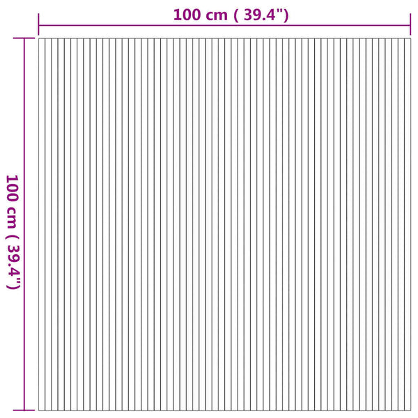 Bambus Teppich Natur Rechteckig 100x100 cm