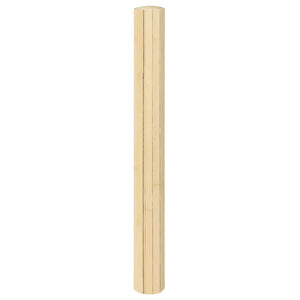 Bambus Teppich Hell 100x100 cm