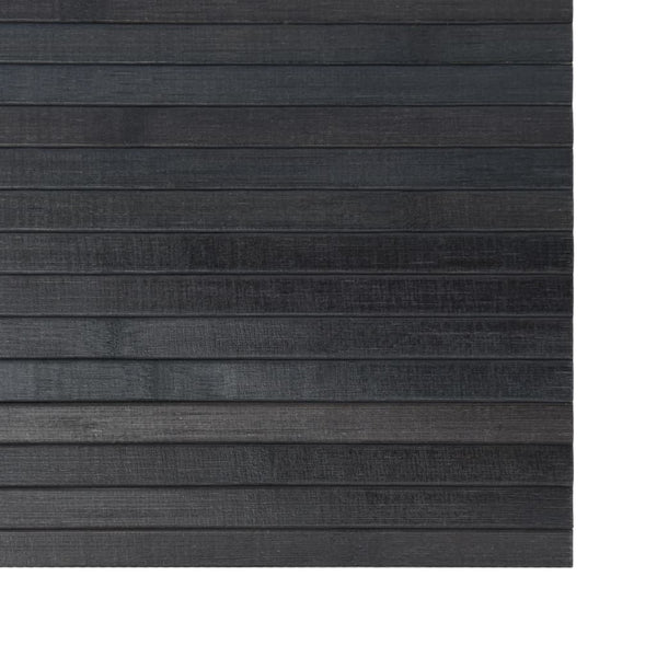 vidaXL Tapis rectangulaire Gris 100x100 cm Bambou