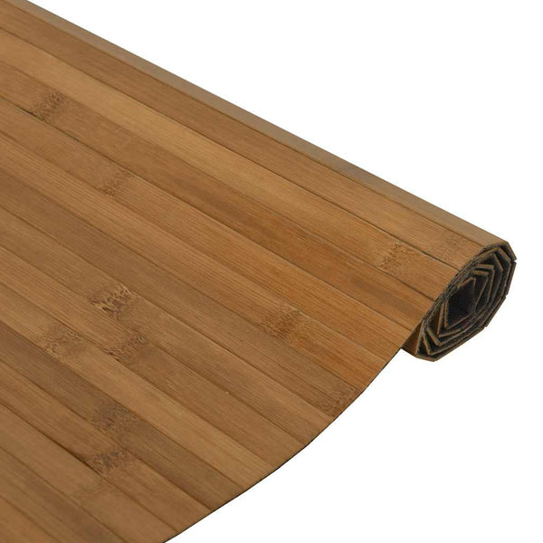 Brauner Bambus Teppich 100x500 cm