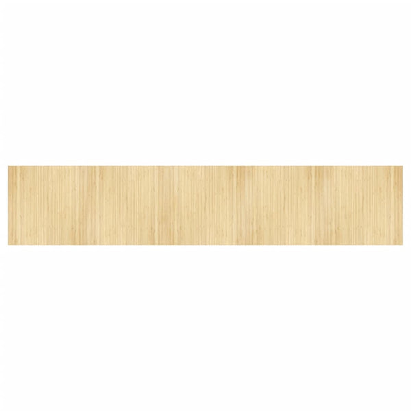 Bambus Teppich Hell Natur 100x500 cm
