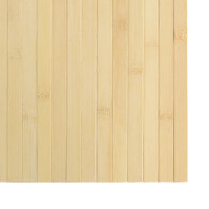 Bambus Teppich Hell Natur 100x500 cm