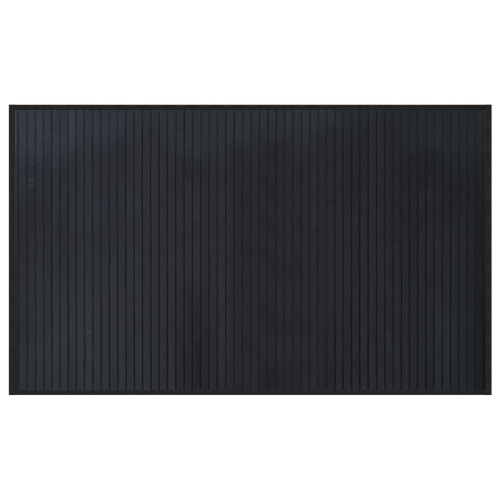 Schwarzer Bambus Teppich 60x100 cm