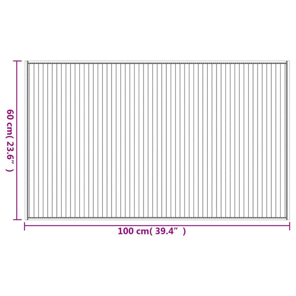 Schwarzer Bambus Teppich 60x100 cm