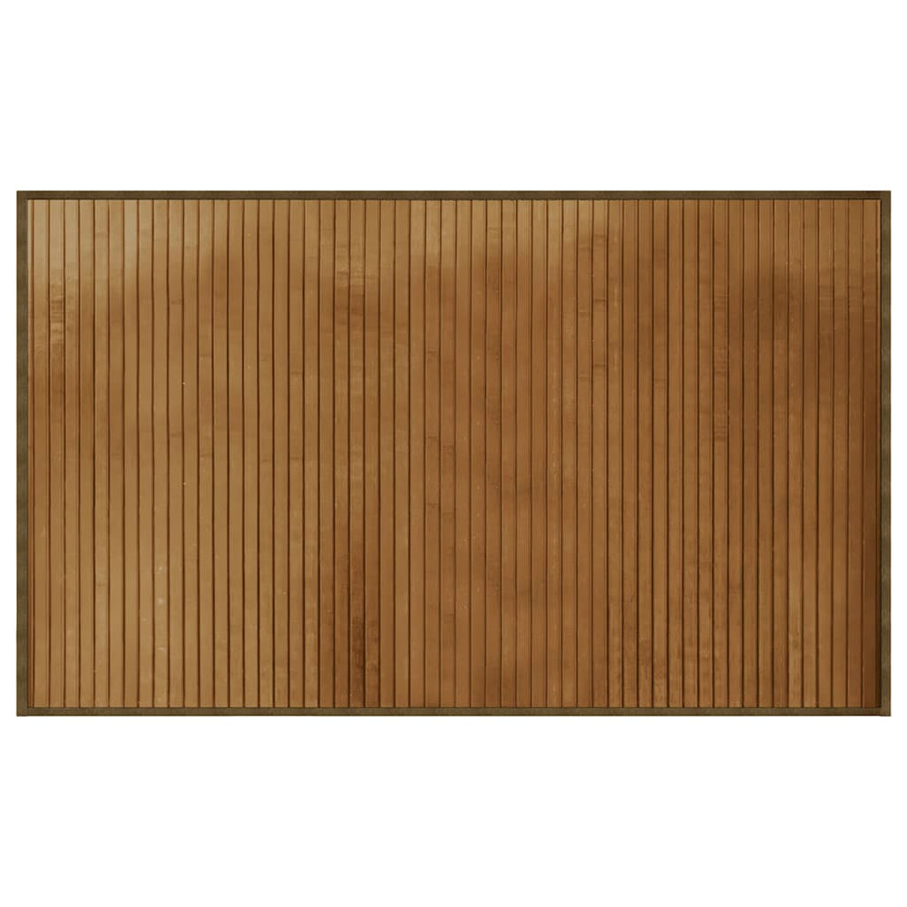 Rechteckiger Bambus Teppich Braun 60x100 cm