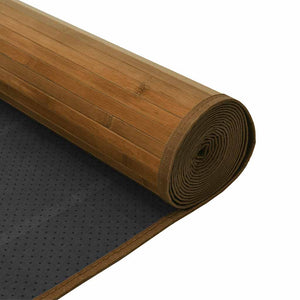 Rechteckiger Bambus Teppich Braun 60x100 cm