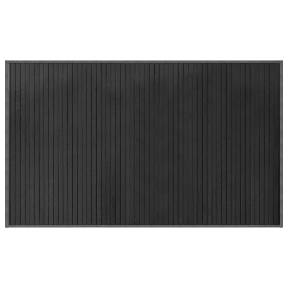 Grauer Bambus Teppich 60x100 cm