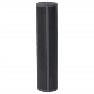 Grauer Bambus Teppich 60x100 cm