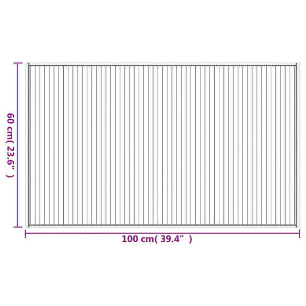 Grauer Bambus Teppich 60x100 cm