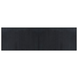 Schwarzer Bambus Teppich 60x200 cm