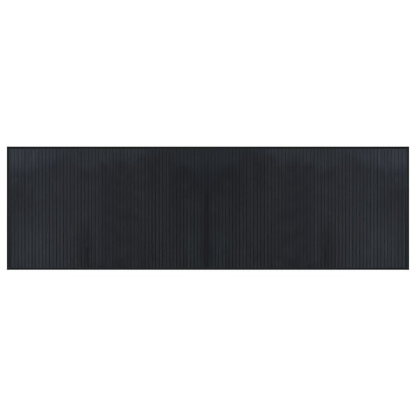 Schwarzer Bambus Teppich 60x200 cm