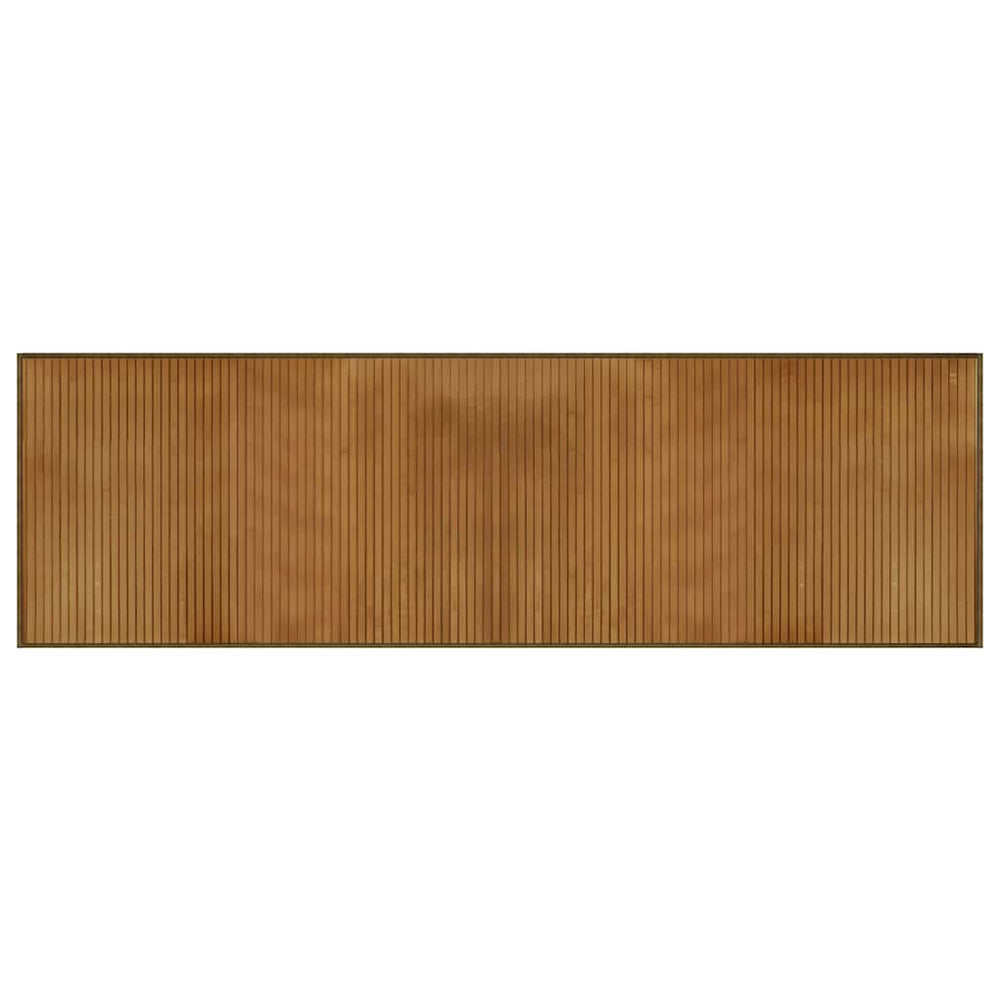 Rechteckiger Teppich Braun Bambus 60x200 cm