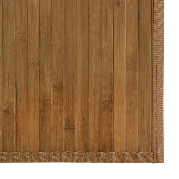 Rechteckiger Teppich Braun Bambus 60x200 cm