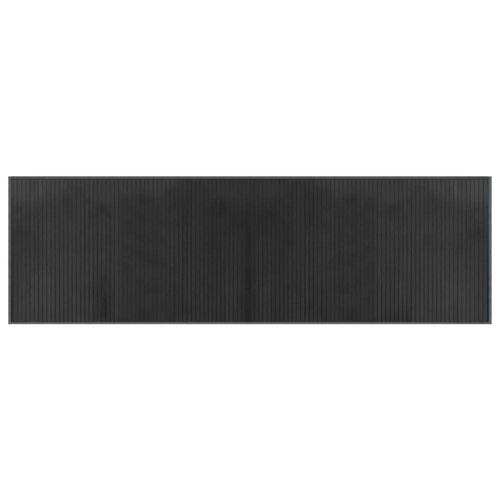 Grauer Bambus Teppich 60x200 cm