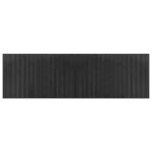 Grauer Bambus Teppich 60x200 cm