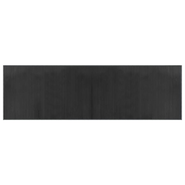 Grauer Bambus Teppich 60x200 cm