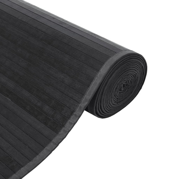 Grauer Bambus Teppich 60x200 cm