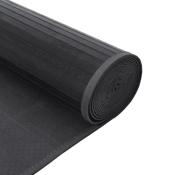 Grauer Bambus Teppich 60x200 cm