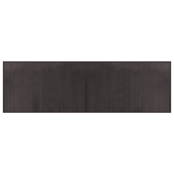 Dunkelbrauner Bambus Teppich 60x200 cm