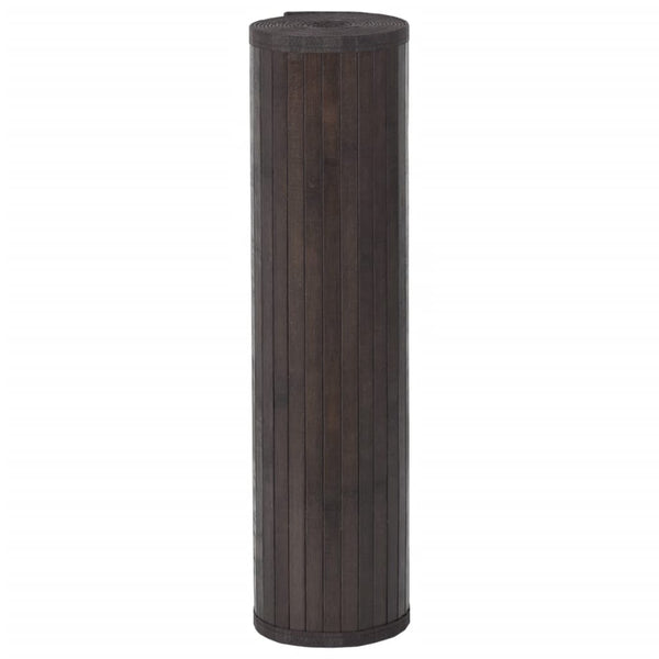 Dunkelbrauner Bambus Teppich 60x200 cm
