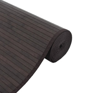 Dunkelbrauner Bambus Teppich 60x200 cm