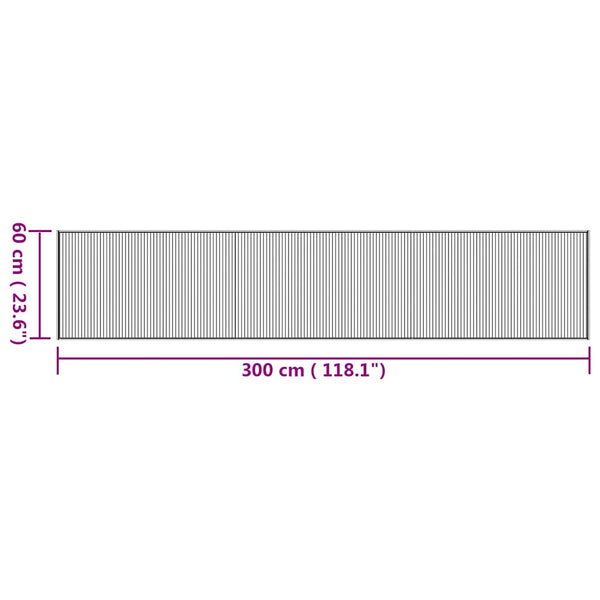 Bambus Teppich Natur 60x300 cm