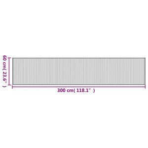 Brauner Bambus Teppich 60x300 cm