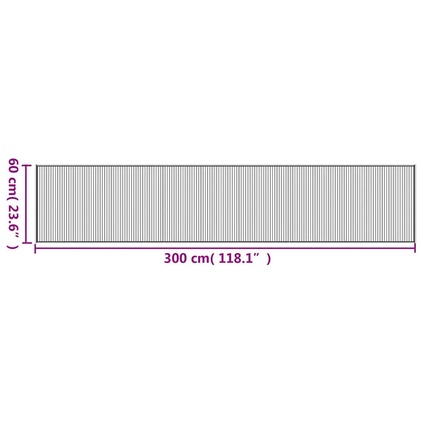 Brauner Bambus Teppich 60x300 cm