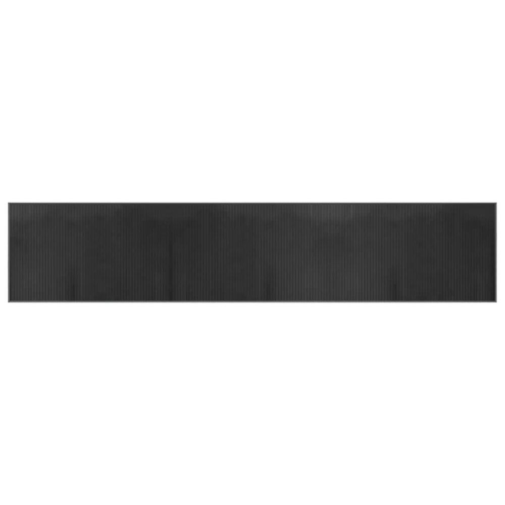 Grauer Bambus Teppich 60x300 cm