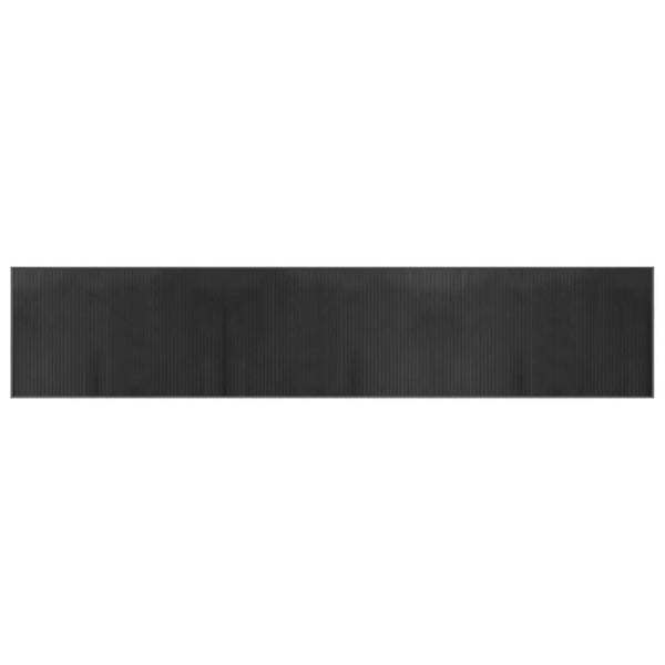 Grauer Bambus Teppich 60x300 cm