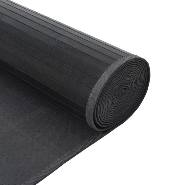 Grauer Bambus Teppich 60x300 cm