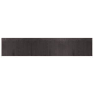 Dunkelbrauner Bambus Teppich 60x300 cm