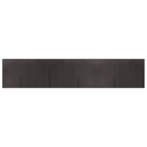 Dunkelbrauner Bambus Teppich 60x300 cm