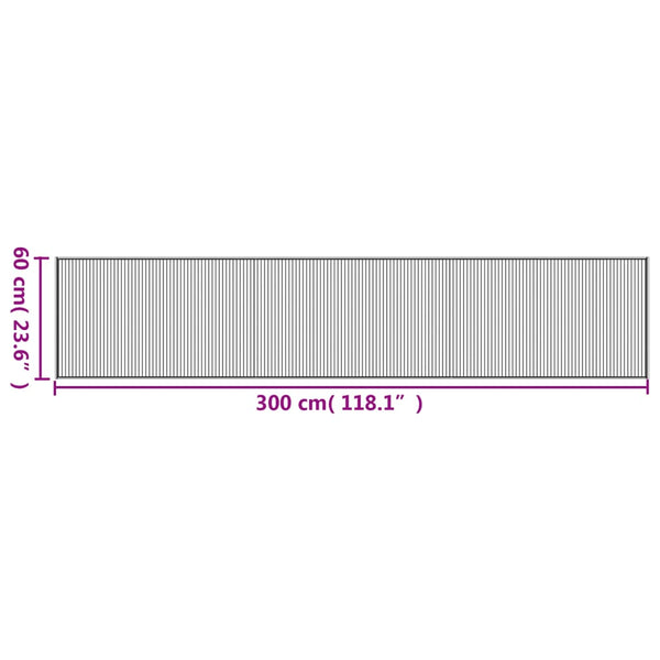 Dunkelbrauner Bambus Teppich 60x300 cm