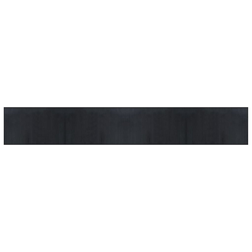 Schwarzer Bambus Teppich 60x400 cm