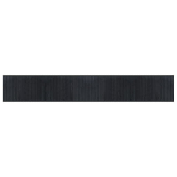 Schwarzer Bambus Teppich 60x400 cm