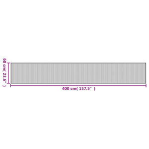 Brauner Bambus Teppich 60x400 cm