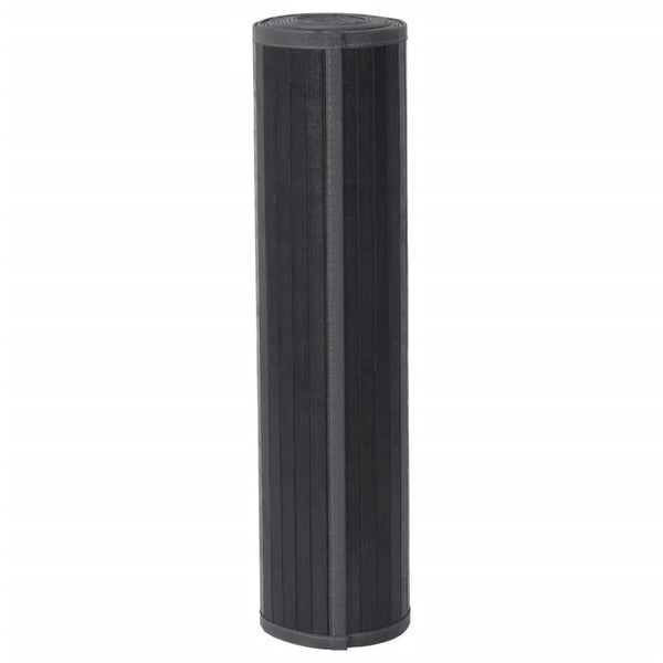 Grauer Bambus Teppich 60x400 cm