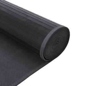 Grauer Bambus Teppich 60x400 cm