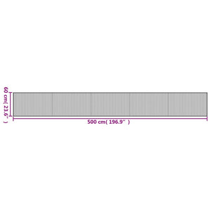Bambus Teppich Hell 60x500 cm