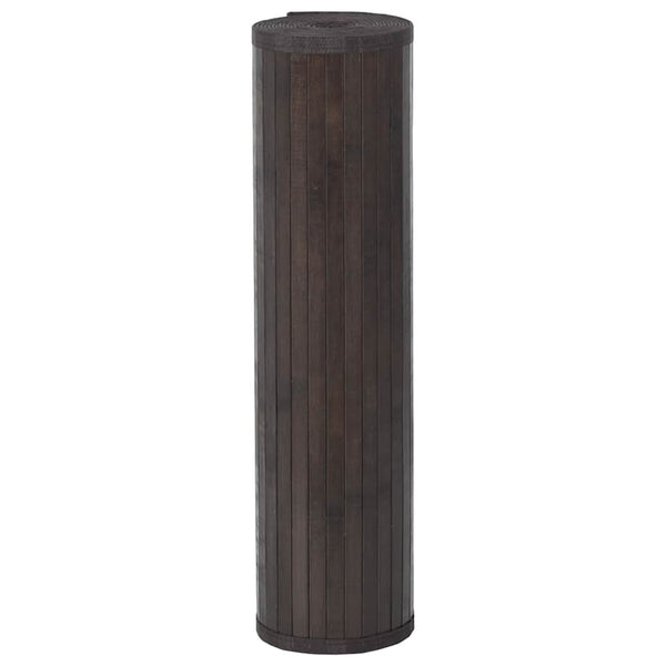 Dunkelbrauner Bambus Teppich 60x500 cm