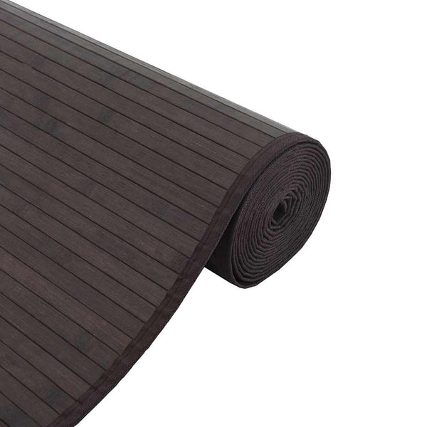 Dunkelbrauner Bambus Teppich 60x500 cm