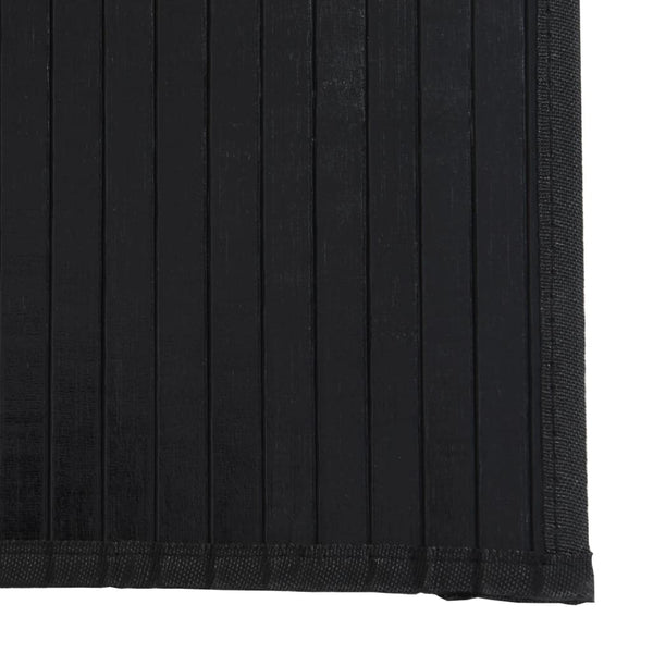 Schwarzer Bambus Teppich 70x100 cm