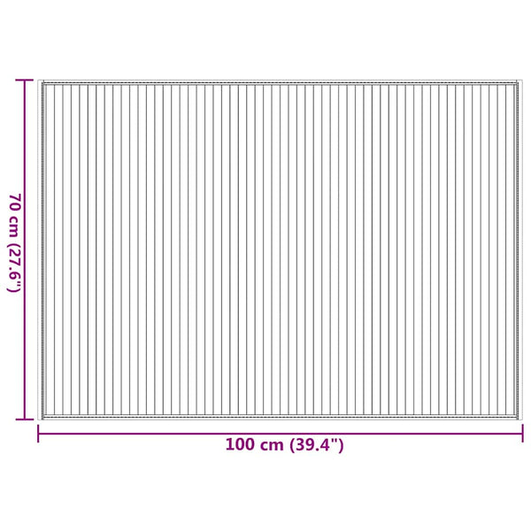 Brauner Bambus Teppich 70x100 cm