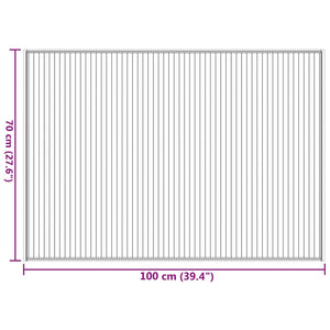 Grauer Bambus Teppich 70x100 cm
