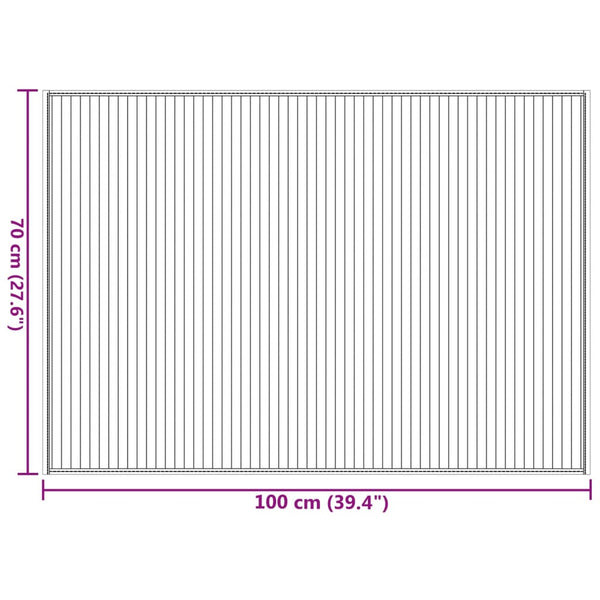 Grauer Bambus Teppich 70x100 cm