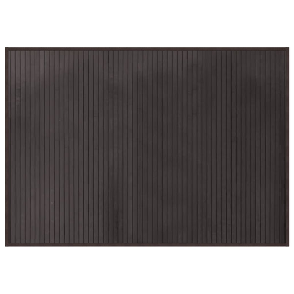 Dunkelbrauner Bambus Teppich 70x100 cm